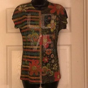 Multi colored LOVE T-shirt